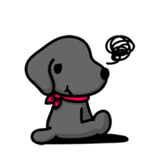 Black Labrador retriever Max sticker #392805