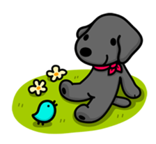 Black Labrador retriever Max sticker #392815