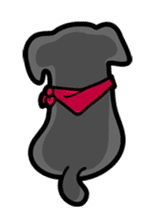 Black Labrador retriever Max sticker #392818