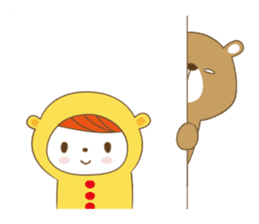Costume bear and brown bear sticker #394727