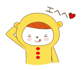 Costume bear and brown bear sticker #394734