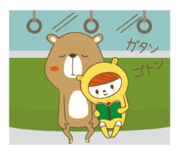 Costume bear and brown bear sticker #394739