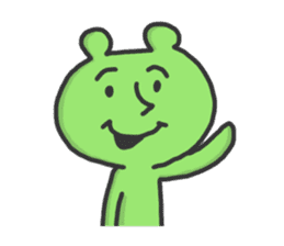 Green Bear Man sticker #394745