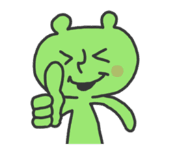 Green Bear Man sticker #394755