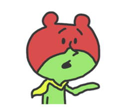 Green Bear Man sticker #394770