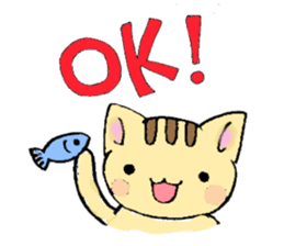 hand-written cat sticker #395345