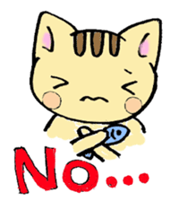 hand-written cat sticker #395346