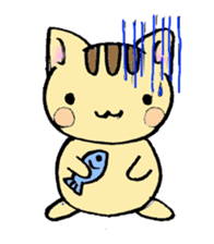 hand-written cat sticker #395347