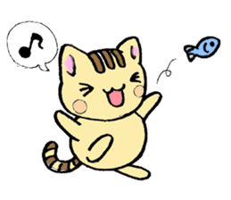 hand-written cat sticker #395348