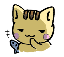 hand-written cat sticker #395350