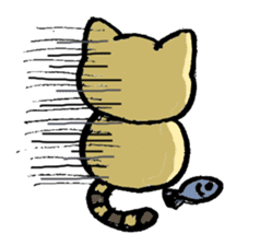 hand-written cat sticker #395352