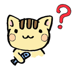 hand-written cat sticker #395353