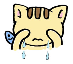 hand-written cat sticker #395354