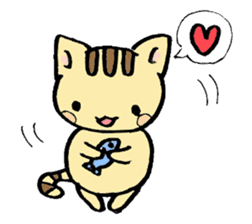 hand-written cat sticker #395355