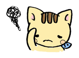 hand-written cat sticker #395358