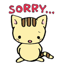 hand-written cat sticker #395359