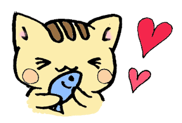 hand-written cat sticker #395361