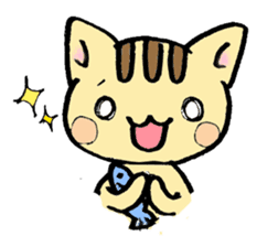 hand-written cat sticker #395362