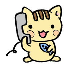 hand-written cat sticker #395363