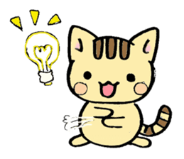 hand-written cat sticker #395364