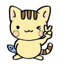 hand-written cat sticker #395365