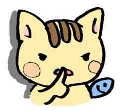 hand-written cat sticker #395366