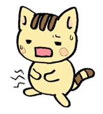 hand-written cat sticker #395367