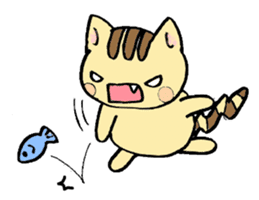 hand-written cat sticker #395370