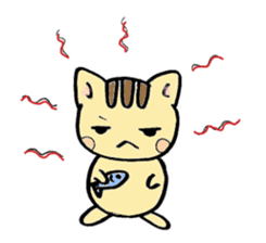 hand-written cat sticker #395372