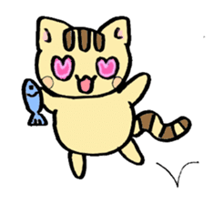 hand-written cat sticker #395374