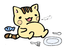 hand-written cat sticker #395375