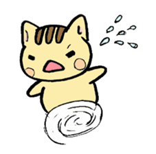 hand-written cat sticker #395376