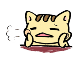 hand-written cat sticker #395378