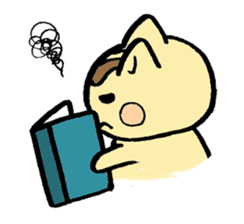 hand-written cat sticker #395380