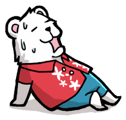 Polar bear's summer vacation sticker #396124