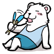 Polar bear's summer vacation sticker #396126