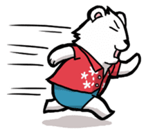Polar bear's summer vacation sticker #396130
