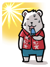 Polar bear's summer vacation sticker #396142