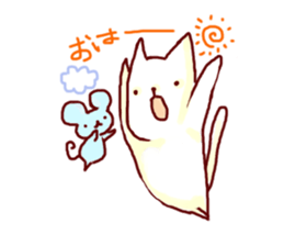 YURU-YURU Cat and mouse. sticker #396590