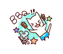 YURU-YURU Cat and mouse. sticker #396601