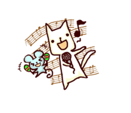 YURU-YURU Cat and mouse. sticker #396613
