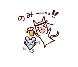 YURU-YURU Cat and mouse. sticker #396617