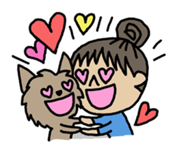 Cute yorkie sticker #397698