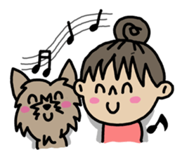 Cute yorkie sticker #397701