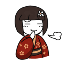 Umeko and cat 2 sticker #397949