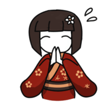 Umeko and cat 2 sticker #397957