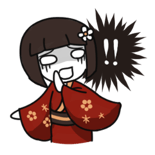 Umeko and cat 2 sticker #397965