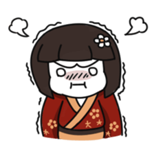 Umeko and cat 2 sticker #397968