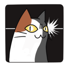 Umeko and cat 2 sticker #397976