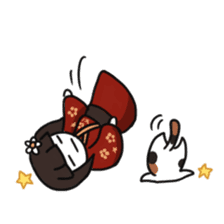 Umeko and cat 2 sticker #397984